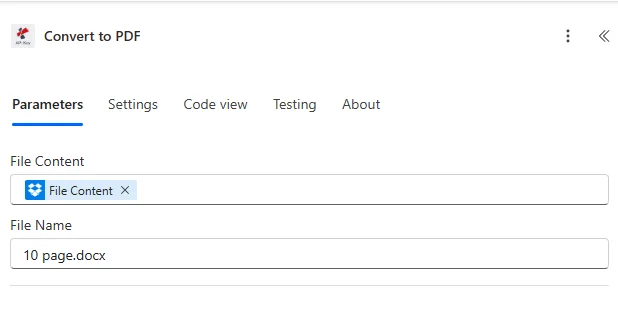 Zum Vergrößern bitte anklicken In PDF konvertieren mit Power Automate